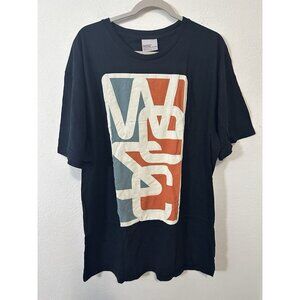 Wesc Short Sleeve Overlay Logo Frame Black T Shirt Size XXL